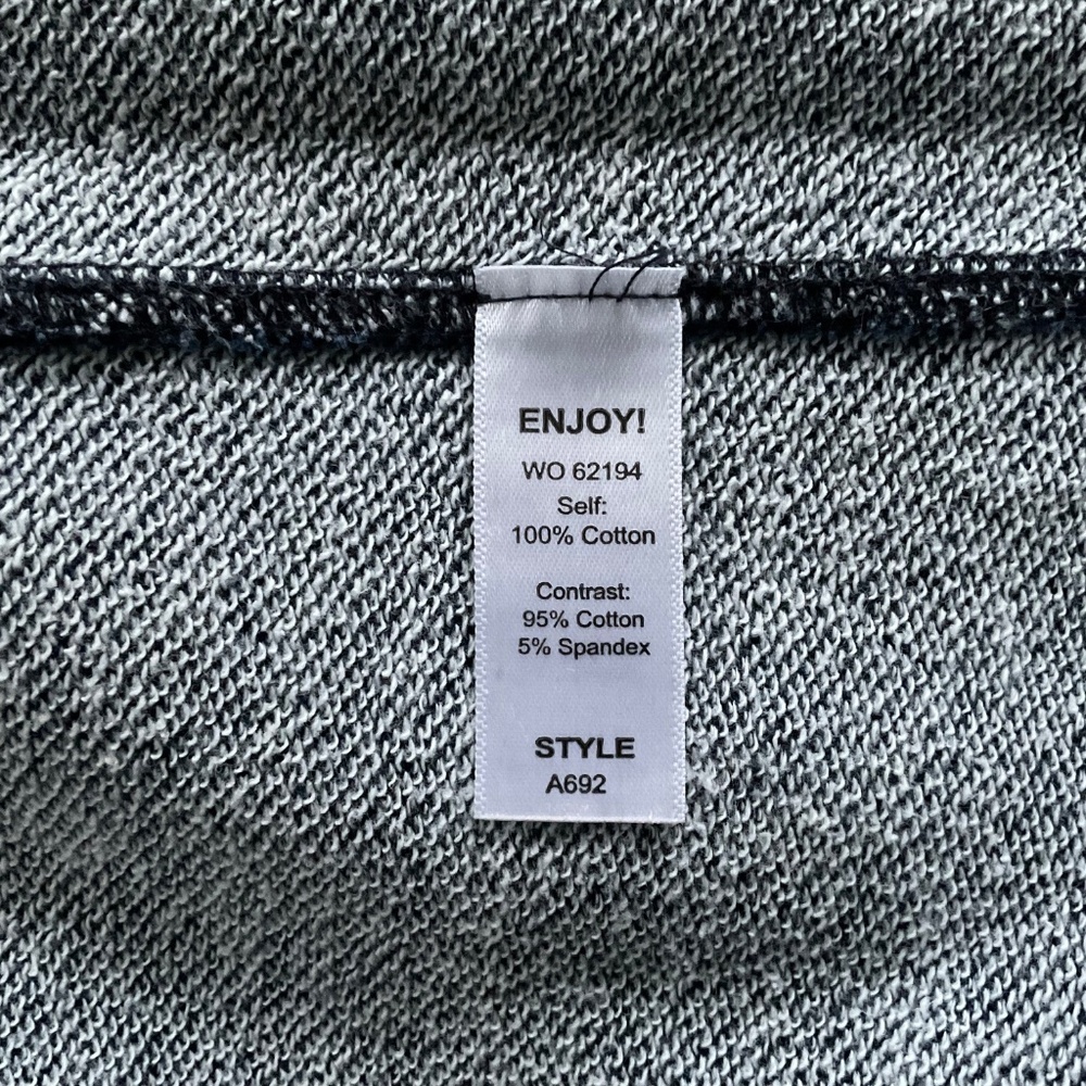 Michael Stars Women’s Sydney Sweatshirt OS Blue Acid Wash Slits Grunge Slouchy - Picture 10 of 12